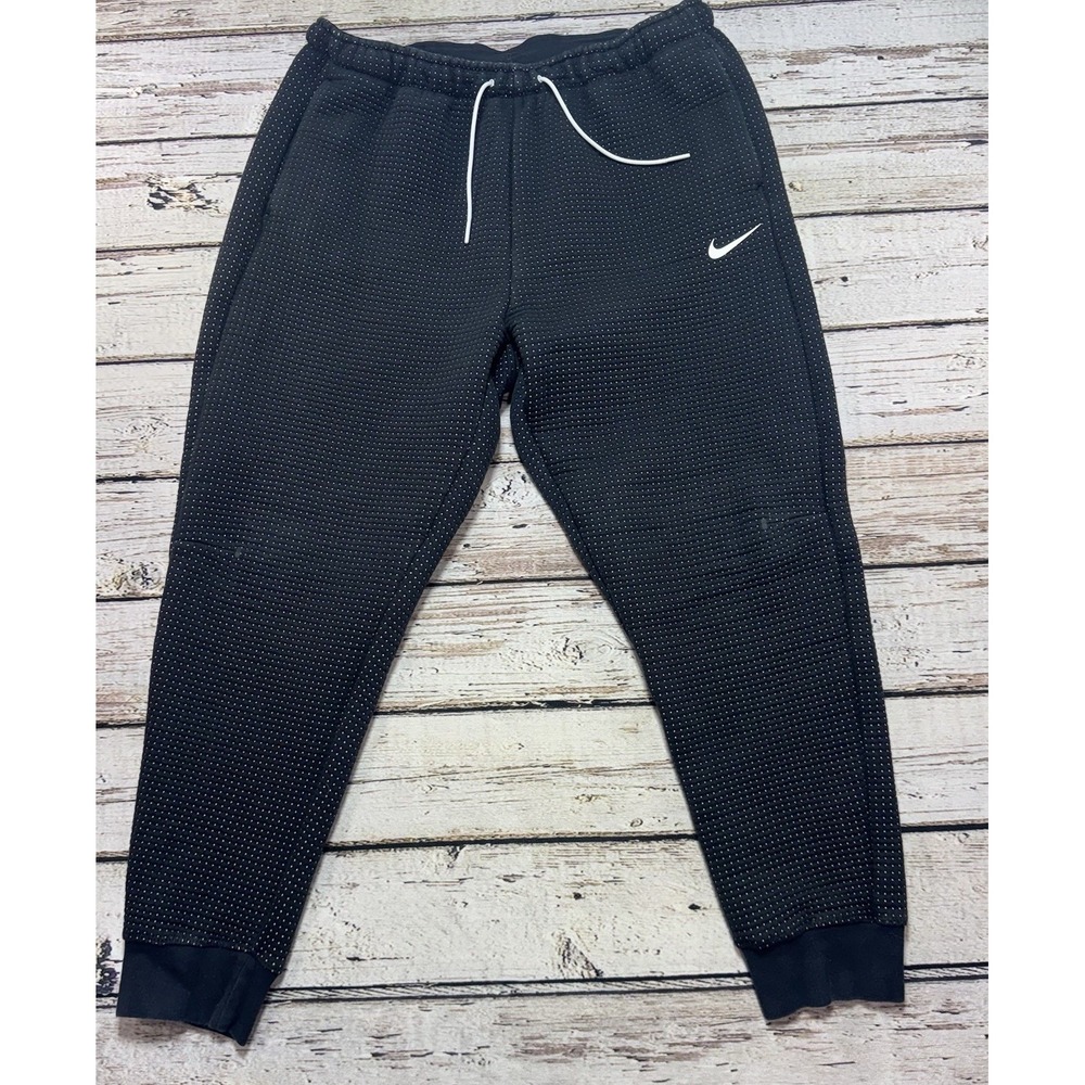 Nike Sportswear Tech Pack Fleece Taper Joggers Women's M Black White CZ1857-010